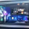 The 2017 Hyundai Elantra SE dashboard screen features an interface displaying FM 92.5 and prompts for wired mirroring. App icons like Chrome, Video, and Bluetooth are shown along with music, navigation, connectivity options, and the time: 15:41.